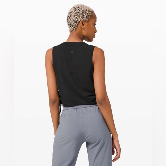 Lululemon Cinch it Up Tank Top ~ Black~ size 6 - Picture 3 of 12